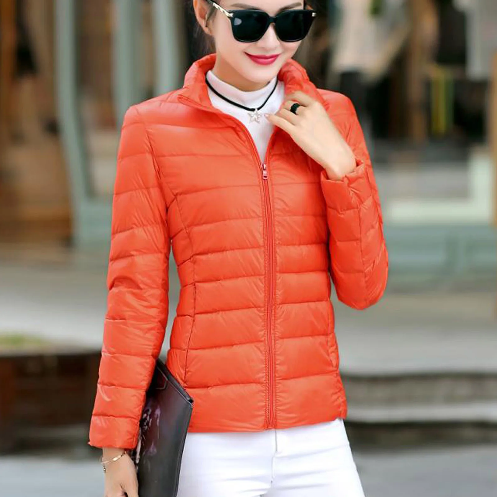 

Fashion Womens Coat Outwear Solid O-Neck Keep Warm Long Sleeve Ladies Tops Polish Jacket