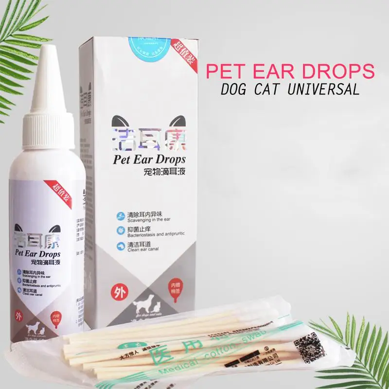 

New Pet Ear Drops Cat Dog Ear Cleanser For Control Yeast To Eliminate Deafness And Ear Wax To