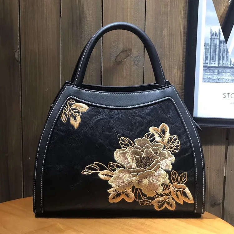 2023 Fashion Vintage Embroidery Cheongsam Crossbody Bag Large Messenger Shoulder Bags Ladies  Women Handbag