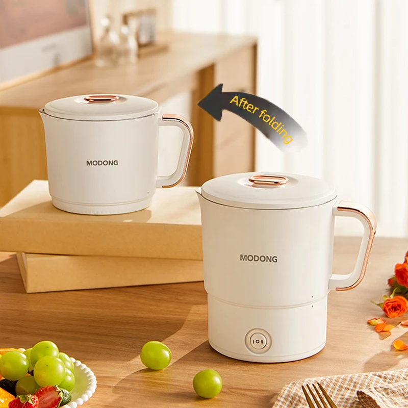 800ml Folded Electric Kettle Portable Heating Cup Cooking Po