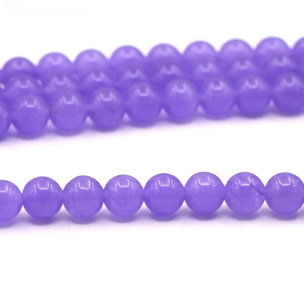

Round Beads for Jewelry Making Natural Stone 6-12mm Purple Jade Gift DIY Women Necklace Bracelet Charm Wholesale Fashion Parts