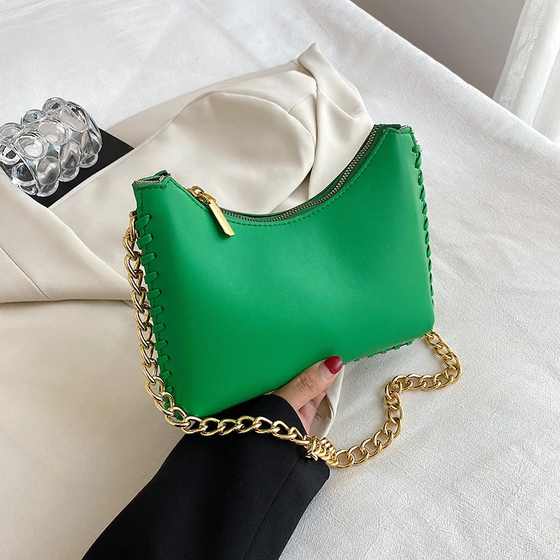 

2022 простая Корейская плетеная Сумка на цепочке, женская сумка в иностранном стиле, индивидуальная модная одинарная Диагональная Сумка на ц...