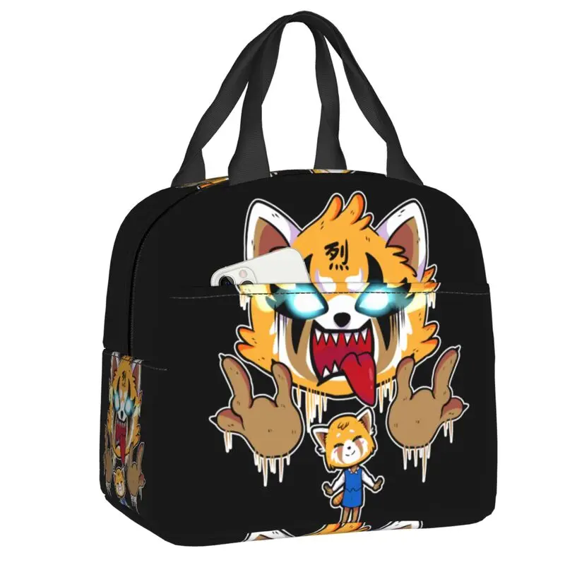 

Manga Aggretsuko Insulated Lunch Bags Death Metal Aggressive Retsuko Portable Thermal Cooler Food Lunch Box Work School Travel