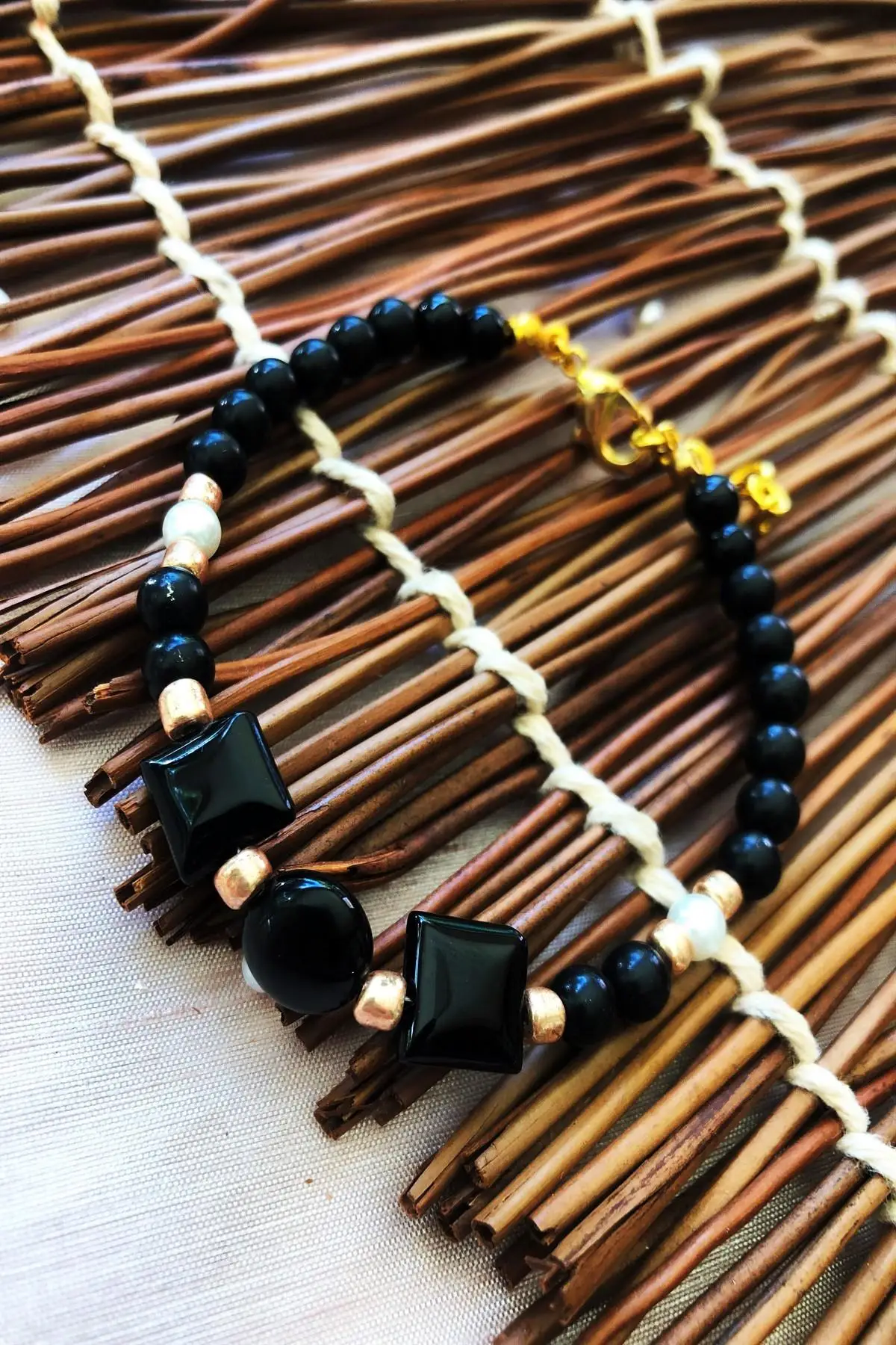 

Natural stone Handmade African Collection Women Onyx Stone Bracelet Yahl38