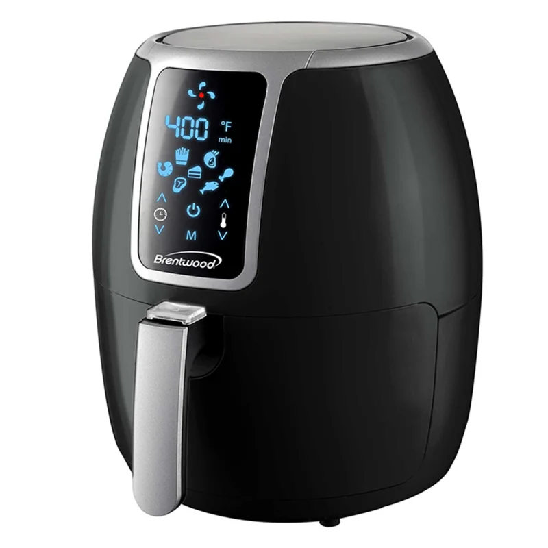 1400 Watt 4 Quart Electric Digital Air Fryer with Temperature Control in Black