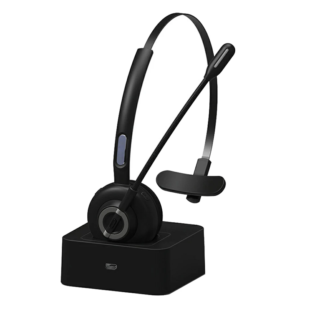 

Business Headset Mono Truck Driver Aviation Noise Cancelling With Charging Base Office Telephone Operator Microphone