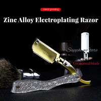 1pc hand made straight razor crystal handle shaving hair cut razor professional classic safety hairdresser hair blade type knife