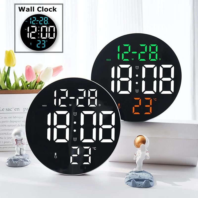 Dual Alarm Clock Table Clock Temperature Display Electronic Clock With Remote Control