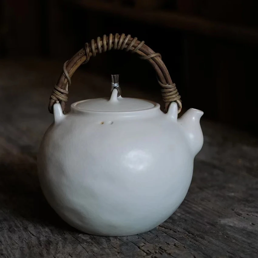 Керамический чайник Gangshantang из искусственной кожи старинный для гостиной