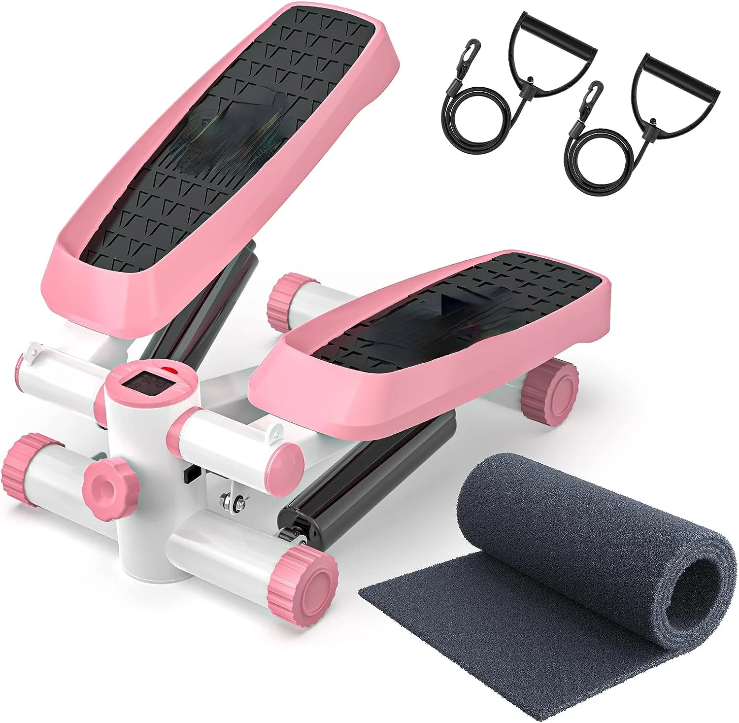 

for Exercise, Mini Stepper Machine with Resistance Bands & Calories Count, Stair Steppers for Exercise 330 lbs Weight Capaci