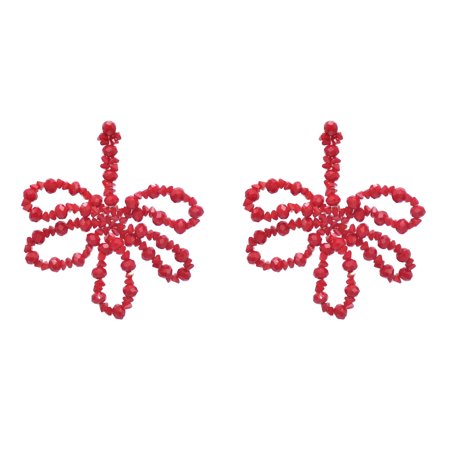 Висячие Серьги Ручной Работы Из Акриловых Бусин И Жемчуга С Простым