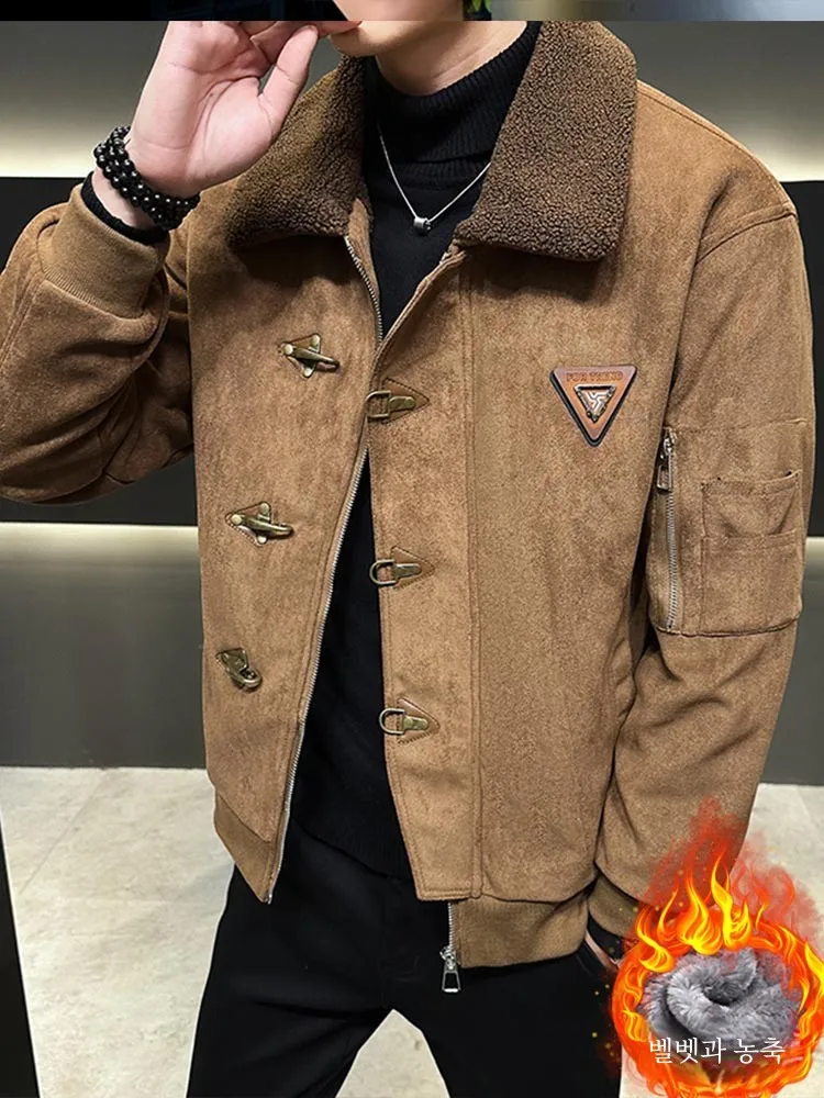 Меховая интегрированная верхняя одежда осенне-зимняя мужская берберская