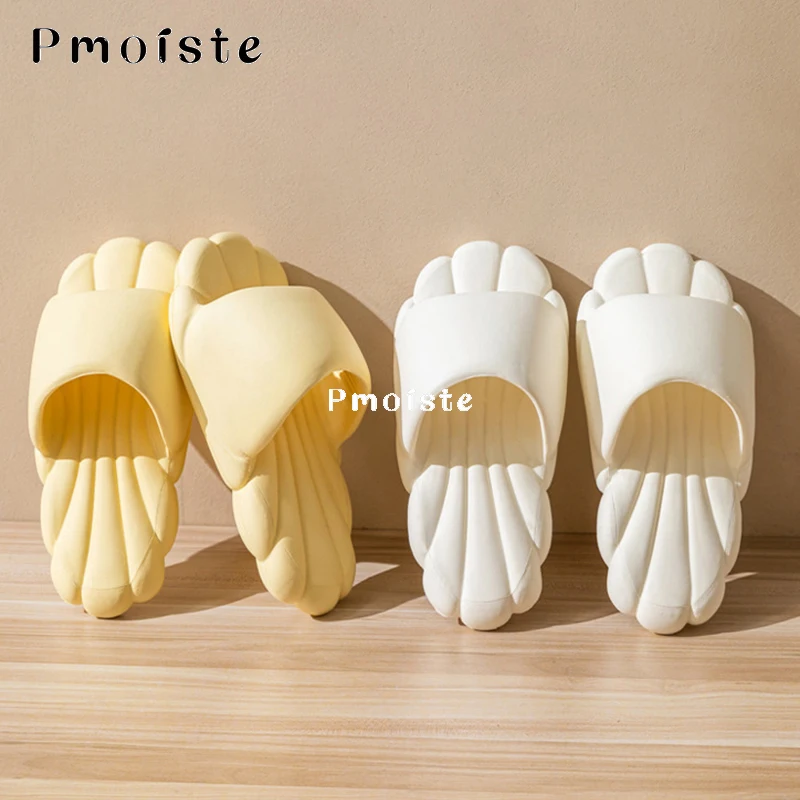 Women Scallop Slipper 2023 New Soft Cute House Shoes Lovely EVA Slippers for Home Summer Comfortable Non-slip Bathroom Slides