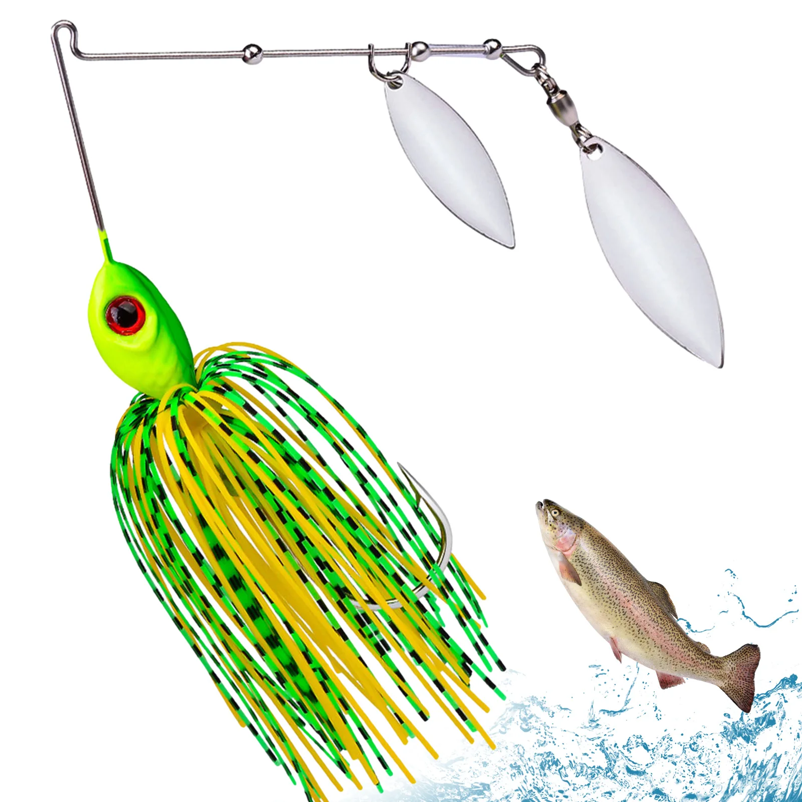 

Жесткая приманка с кисточкой и блестками, крючок с головкой для кренка, 14 г, металлическая ложка, рыболовный крючок, мягкий джиг-Крючок для ч...