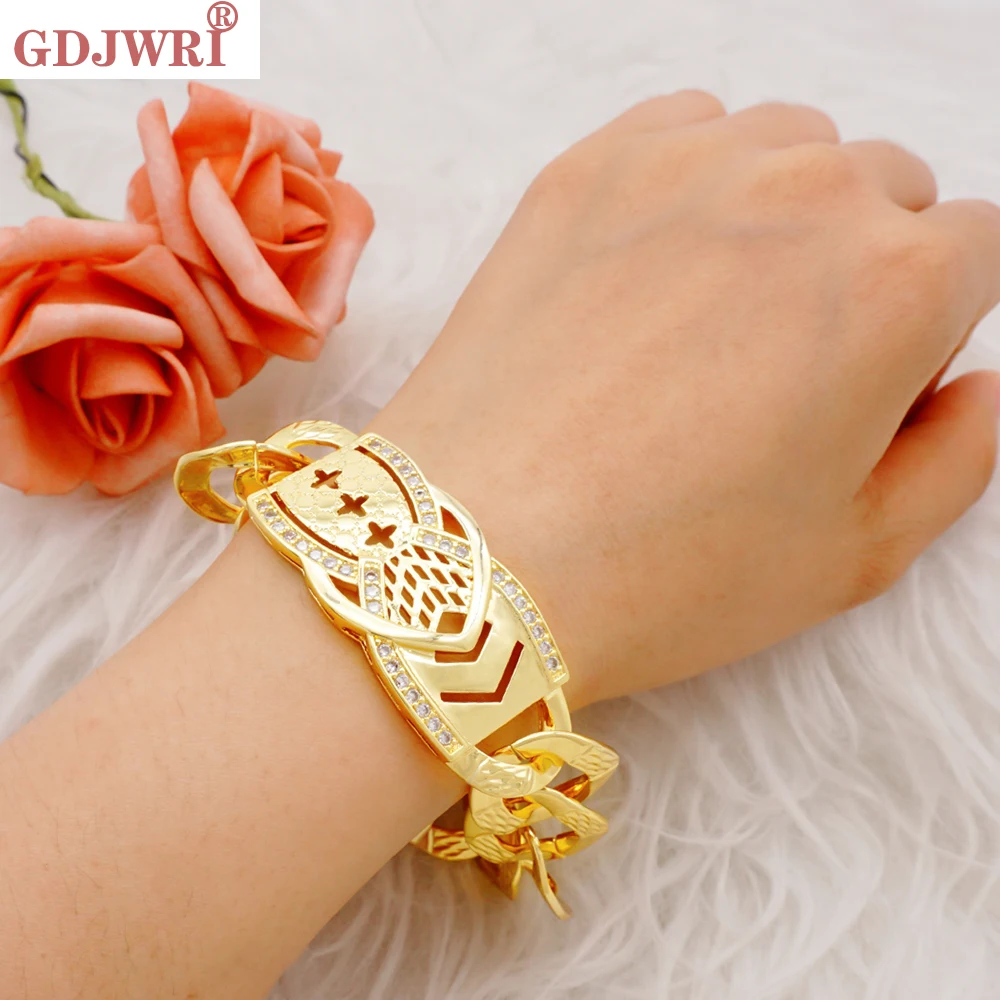 

Роскошный браслет золотого цвета, Африканский широкий браслет-цепочка, браслет для женщин, цепочка на руку, ювелирные изделия, эфиопское арабское ювелирное изделие, браслеты в подарок