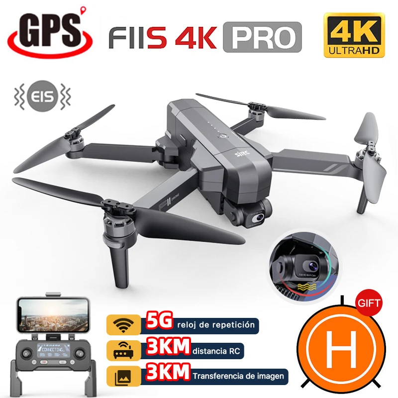 SJRC Drone F11s 4K Pro F11 RC Dron GPS FPV Professional Drones with HD Camera 3km 5G Wifi 2 Axis Gimbal EIS Brushless Quadcopter
