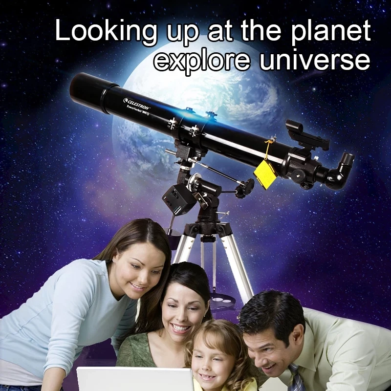 Профессиональный астрономический телескоп Celestron Powerseeker 80EQ для звездной Луны
