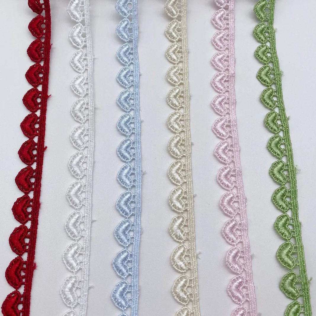 4 Ярда вышитые разноцветные односторонние ленты с кружевной отделкой