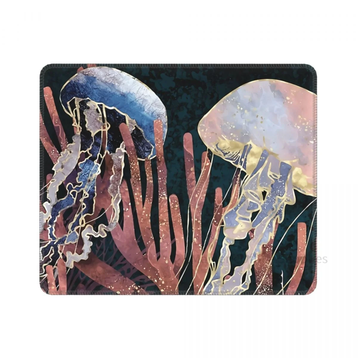 

Metallic Ocean Mouse Pad Coral Computer Gamer Keyboard Desk Pad Personalized Rubber Antiskid Washable