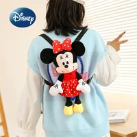 disneys new student childrens plush backpack cartoon cute mickey and minnie plush backpack mobile phone bag childrens gift