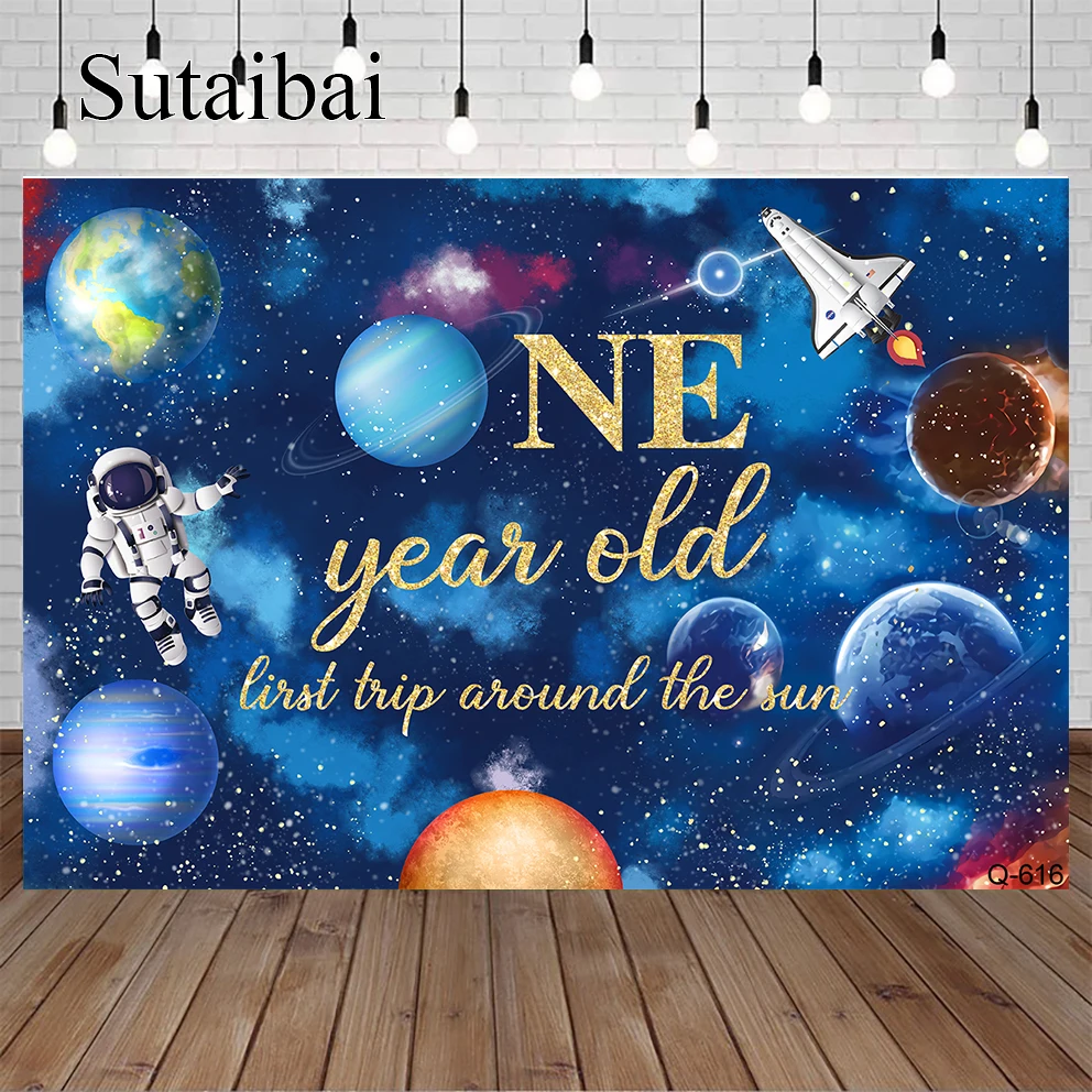 

Earth Universe Space Planet Photography Background Spaceship Astronaut Birthday Party Backdrop Photocall Photo Studio