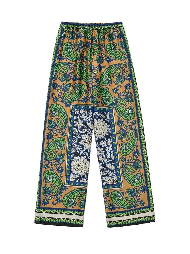 Fashion Women's Print Pajama Set 2 Pieces with Pants Spring Ladies Sleepwear Long Sleeve Pijama Women Can Be Wear Outside 2023