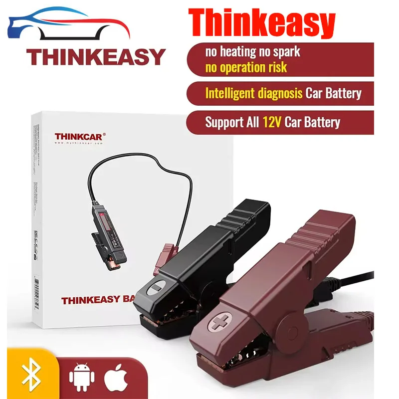 Новый THINKCAR Thinkeasy Bluetooth тестер автомобильного аккумулятора 12 В 2000CCA OBD2 авто