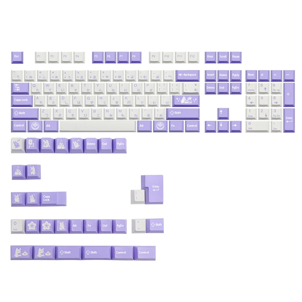 135 Key/Set Tuzi Theme PBT Dye Subbed Keycap for MX Switch FL980 Mechanical Keyboard Gmk Keycap Key Caps