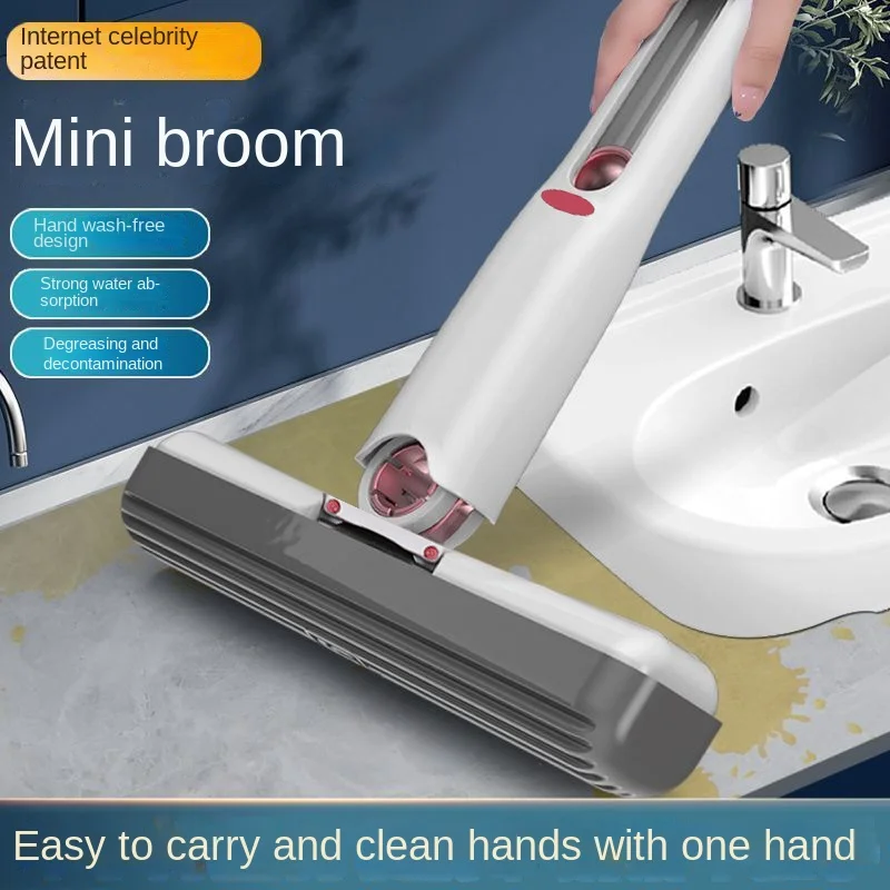 Mini Mops Desktop Cleaning Sponge Wiper Hands-free Desktop Mops Household Items   Flat Mop  Cleaning