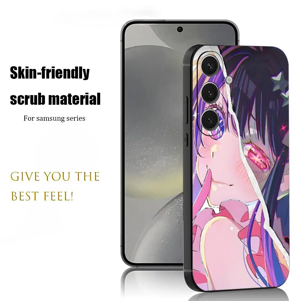 Фото Чехол для телефона NO Phone Case для Samsung Galaxy S26 OSHI S25 S24 S23 S22 S21 Plus Ultra Note20, мягкий, черный, с аниме-дизайном Hoshino №1