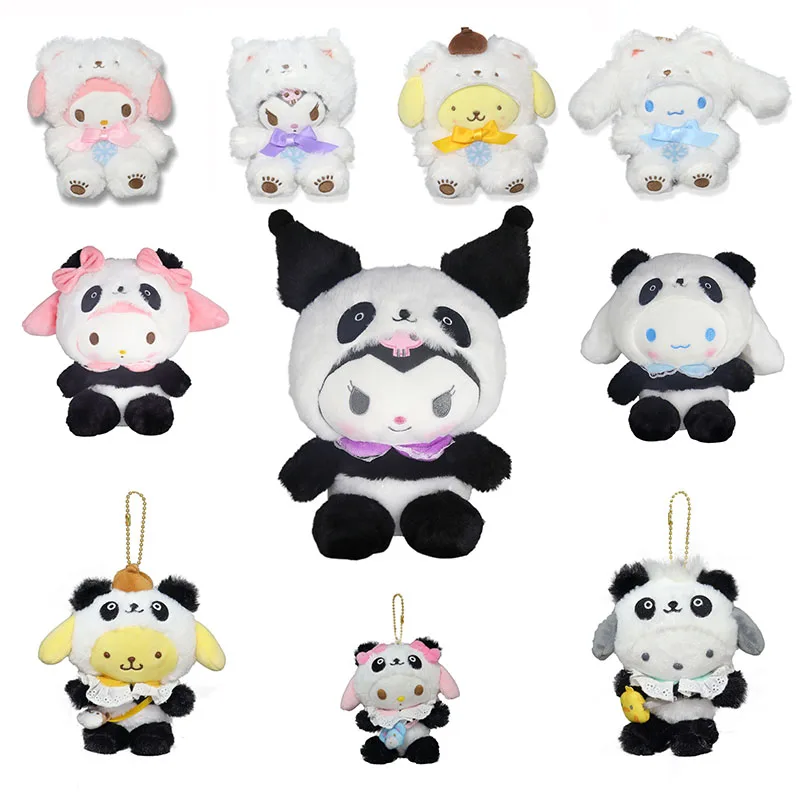 

Anime Kawaii Kuromi My Melody Stuffed Plush Pendant Dolls Cute Sanrio Cartoon Cinnamoroll Toys Pendant Decoration Children Gifts