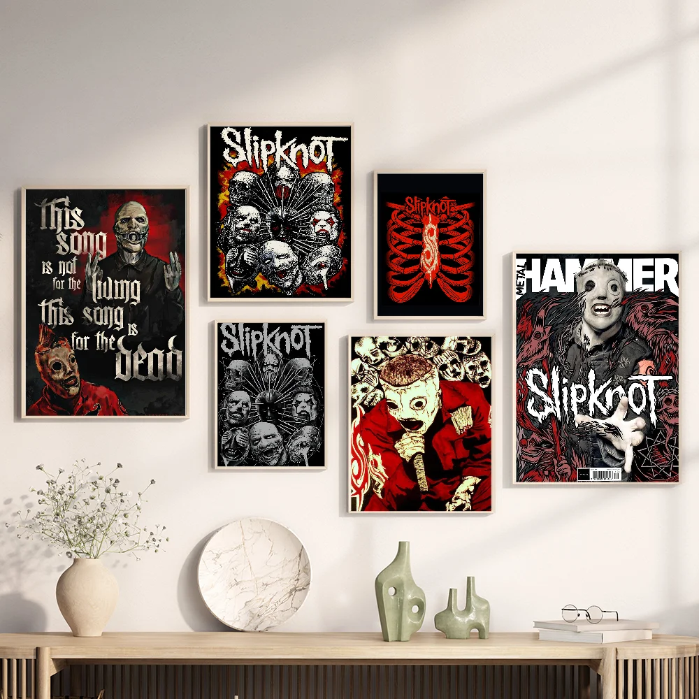 Classic Heavy Metal Rock S-Slipknot Good Quality Prints And Posters Vintage Room Bar Cafe Decor Home