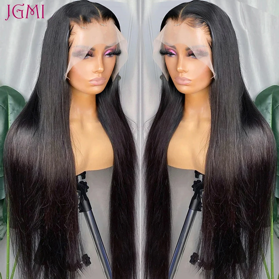 

HD Lace Frontal Wig 13x4 Straight Lace Front Human Hair Wig For Women Brazilian 30 inch Wig HD Transparent 4x4 Lace Closure Wigs