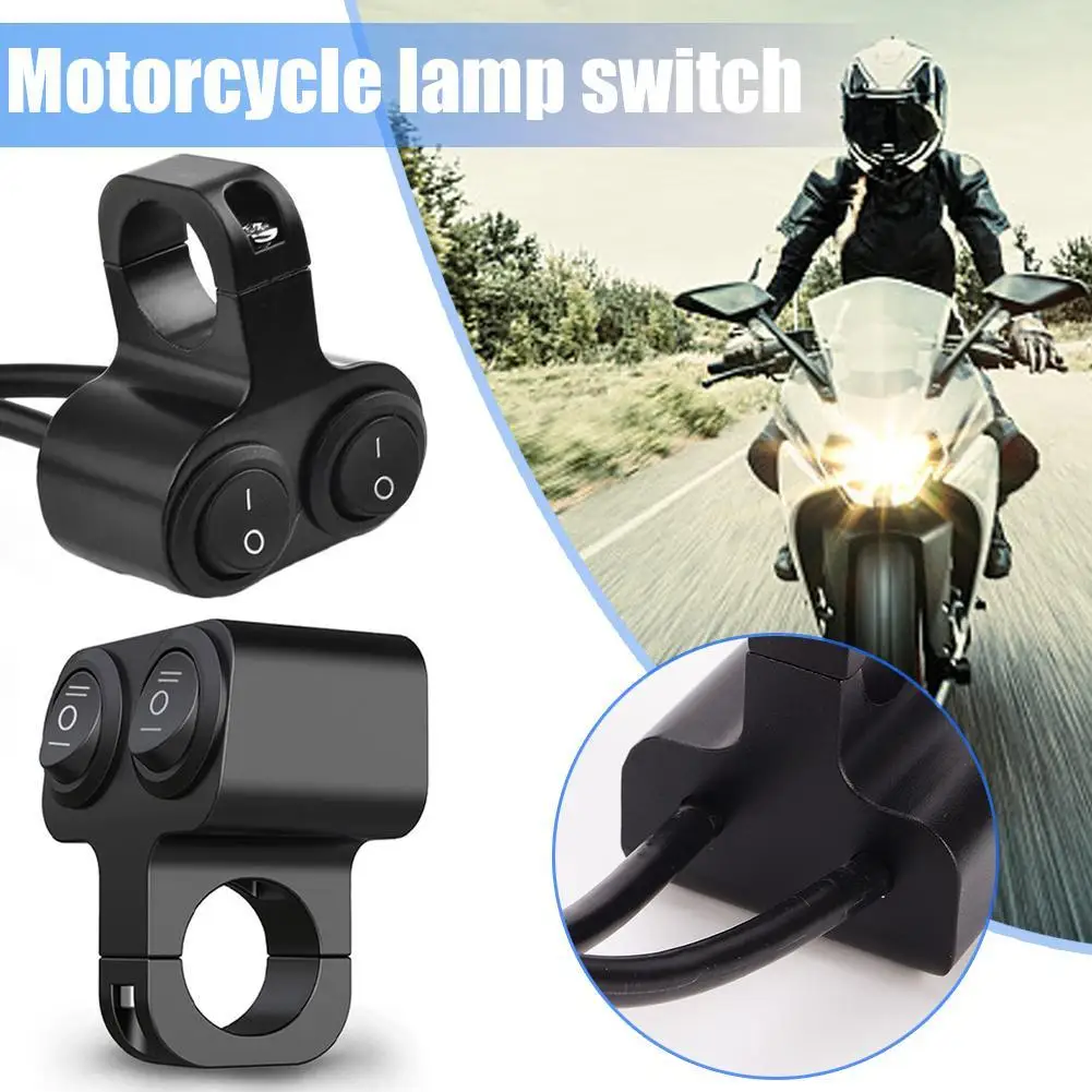 

1 PCS Light Switch 22mm Aluminum Alloy 12V Motorcycle Handlebar Control Switch Dual Button Control Headlight Flasher Speaker