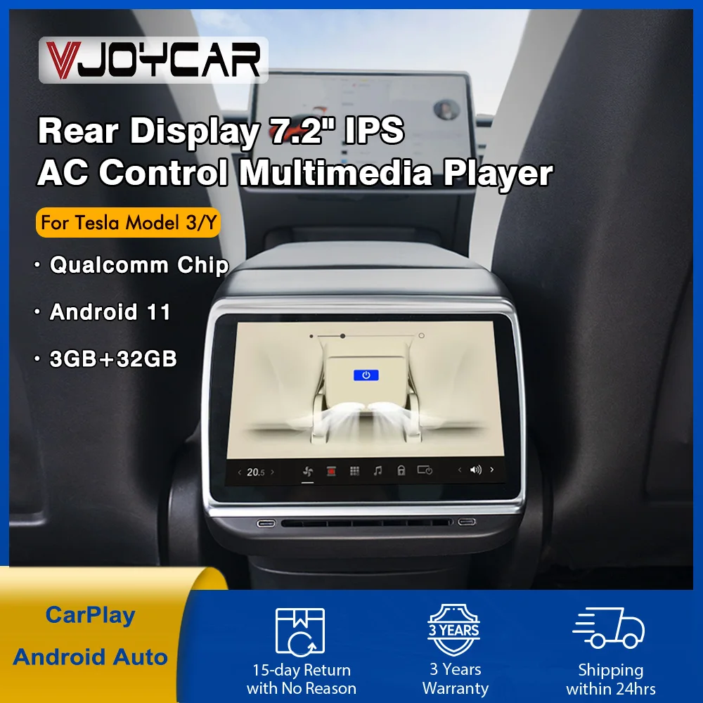 

Новый главный задний Дисплей для Tesla 7,2/7 дюймов мультимедийный плеер 4,6 дюймов панель управления заднего сиденья модель 3 модель Y аксессуары