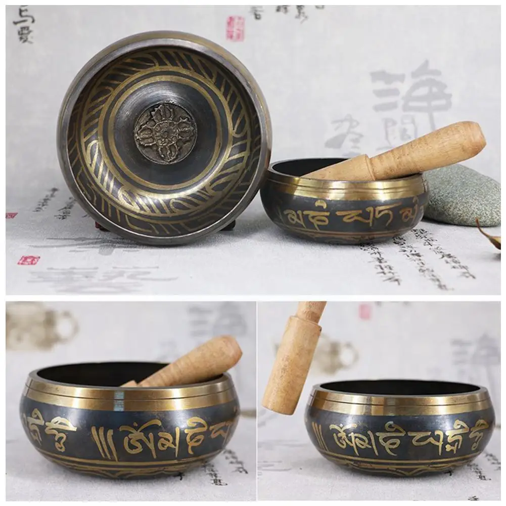 

Тибетская Поющая чаша, декоративная настенная посуда, украшение для дома, настенная посуда, декоративная Йога, тибетский буддийский фэн-шуй...