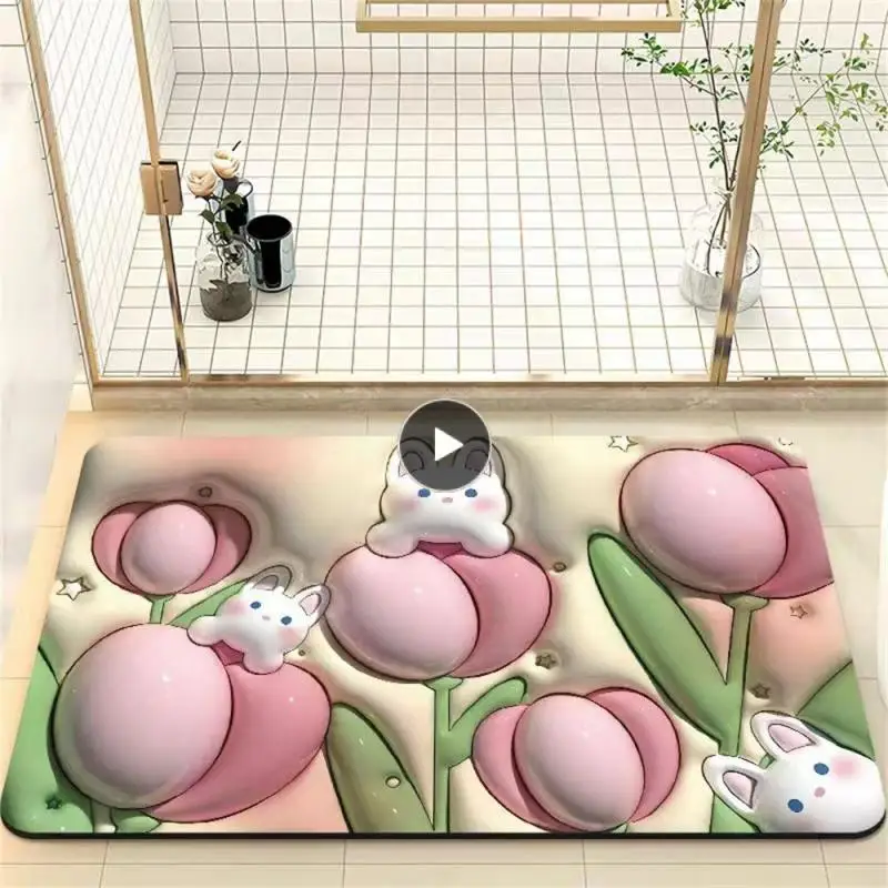 

Впитывающий Коврик для мытья воды, Рабочая поверхность, коврик для расширительной ножки, домашний декор, Быстросохнущий коврик для ванной, нескользящий квадратный