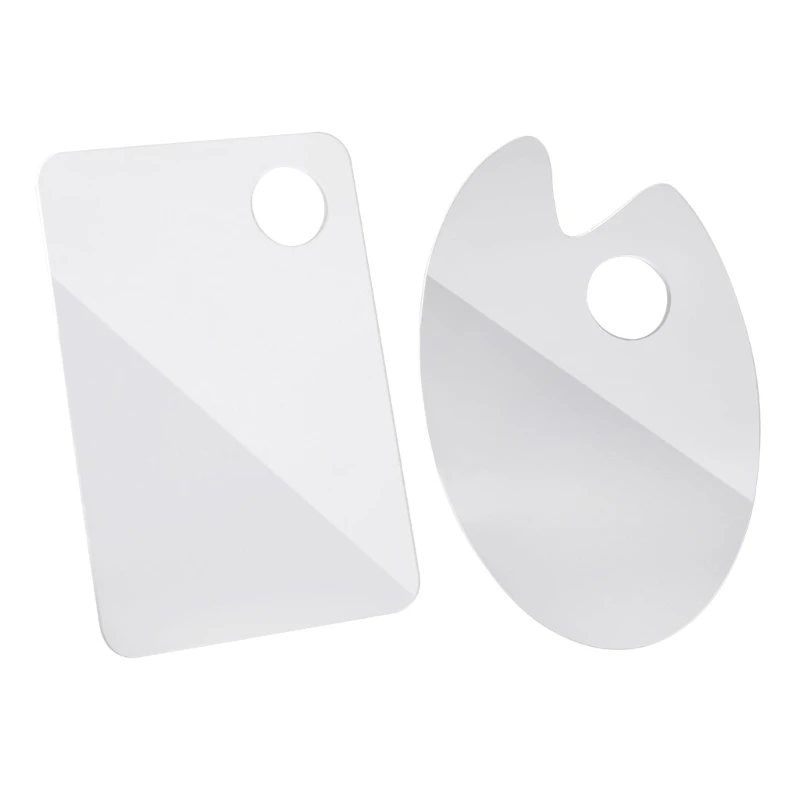 

Clear Paint Palettes for Acrylic Painting Oval Art Paint Pallet Holder Tray