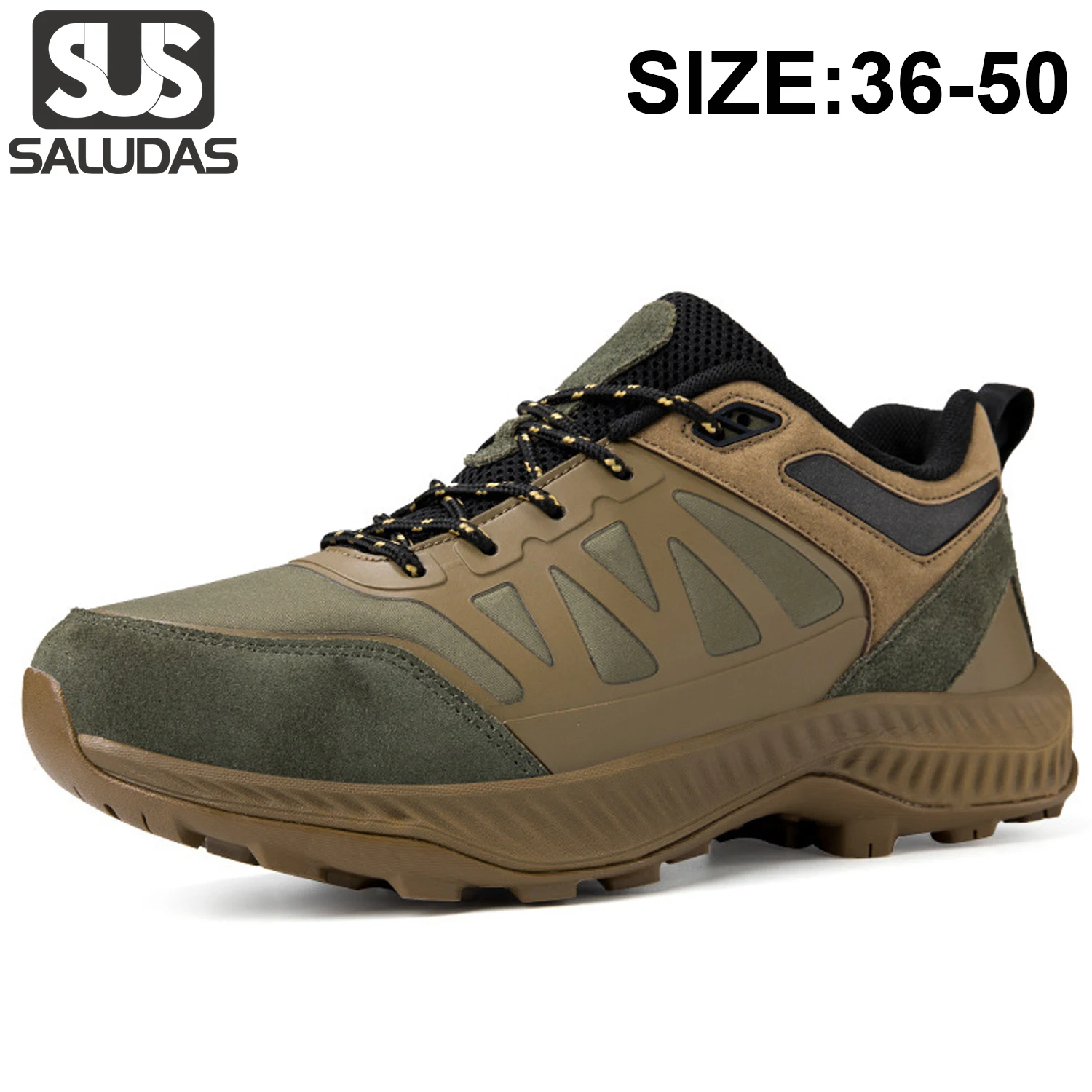 SALUDAS Trail Running Shoes for Men Outdoor Camping Trekking Shoes Waterproof Mountain Shoes Big Size 50 Sneakers Male