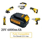 100% оригинальный 20 в мАч для Dewalt DCB200, перезаряжаемая литий-ионная батарея 20 в, максимальная Замена для DeWalt DCB205 DCB201 DCB203 Power