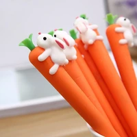cute rabbit carrot gel pen cute 0 5mm black ink neutral pen stationery gift material office school writing stationery supplies