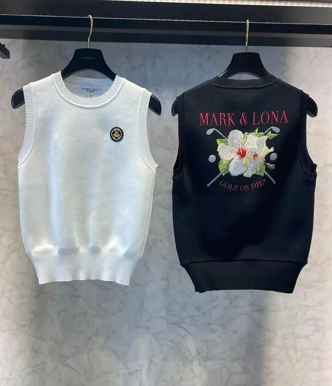 

Women's Golf Clothing New Embroidery Flower Vest Thick Ladies Vest Outdoor Sports Golf High Ball Uniform