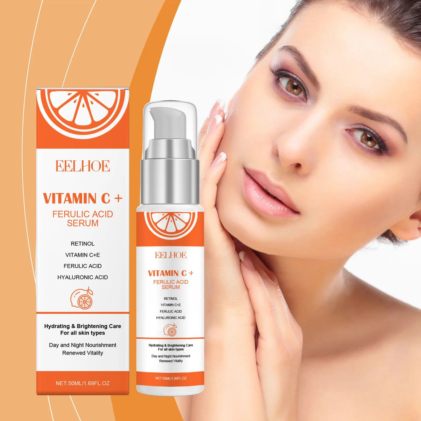 EELHOE Vitamin C E Сыворотка с ферлюловой кислотой увлажняющая сыворотка для лица