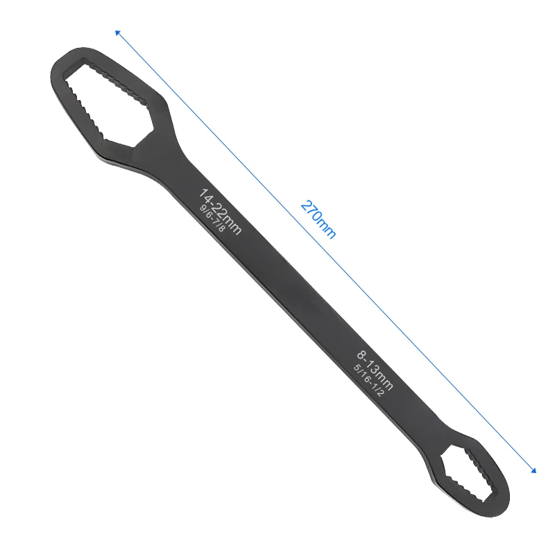 

NINDEJIN универсальный гаечный ключ 8-22 мм двухконцевый хром-ванадиевый Многофункциональный машинный гаечный ключ для ремонта автомобиля