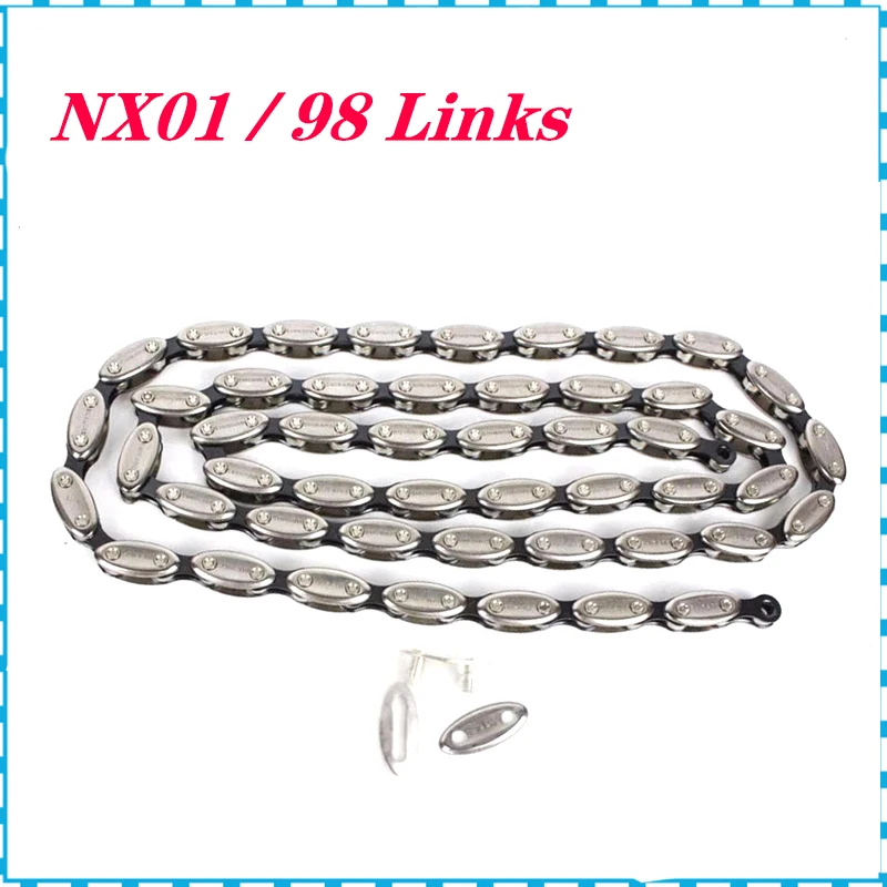 

Цепь NX01 односкоростная цепь для велосипеда оливкового цвета 98 звено NX01 фиксированная Шестерня горного велосипеда с волшебной кнопкой