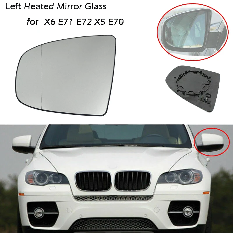 Left Side Car Rear View Mirror Glass Heated for BMW X5 E70 2007-2013 X6 E71 E72 2008-2014 51167174981 | Автомобили и мотоциклы