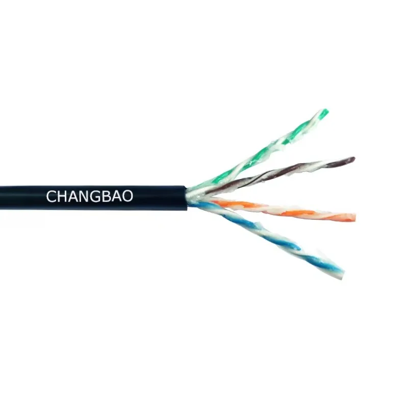 Фото Водонепроницаемый уличный кабель Changbao Cat5e UTP/FTP для прямой прокладки с гелевым наполнителем для связи на большие расстояния, кабель Cat5e UTP №3