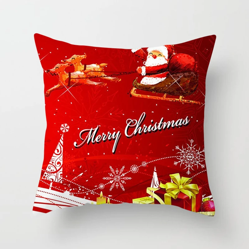 

Рождественский чехол для диванной подушки, чехол для подушки, чехол для детской подушки с рождественской елкой, снежинкой, чехол для дивана,...