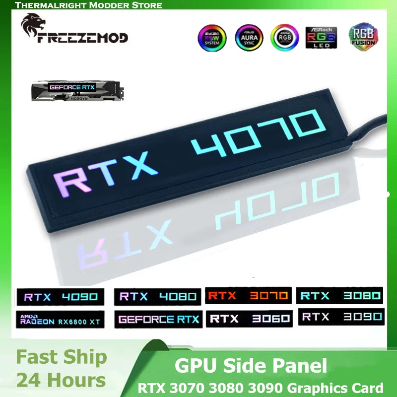ПК чехол DIY RGB VGA боковая панель RTX 3070 3080 3090 графическая карта GPU подсветка задняя панель ROG 5V 3PIN ARGB M/B AURA SYNC ПК чехол DIY RGB VGA боковая панель RTX 3070 3080 3090 графическая карта GPU подсветка задняя панель ROG 5V 3PIN ARGB M/B AURA SYNC
