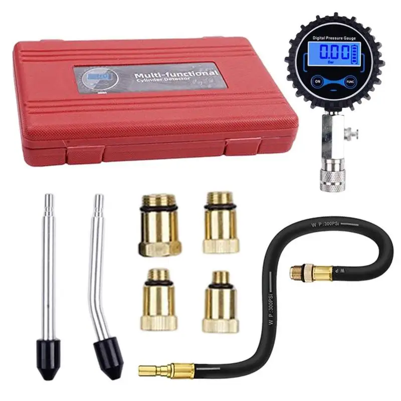 

Engine Compression Tester Kit Engine Cylinder Test Tool Pressure Gauge 200PSI Car Compression Tester Kit Diagnosis Tool With